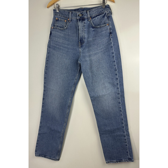 Gap Sky High Straight Leg Jeans Women's Size 8 29 Medium Indigo Blue Denim - Picture 10 of 10